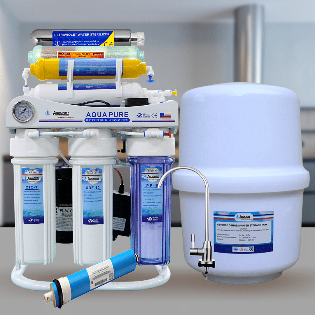 Aquapure Pro-series 8 Stage RO System UV+Alkaline – AQUA PURE